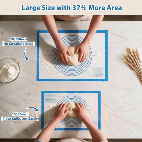 Nonstick Silicone Pastry Mat Extra Large with Measurements Dough Baking Mat - view 2