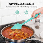 Silicone Spatula Set 600°F High Heat Resistant, 4-Pcs, Multicolor - view 3