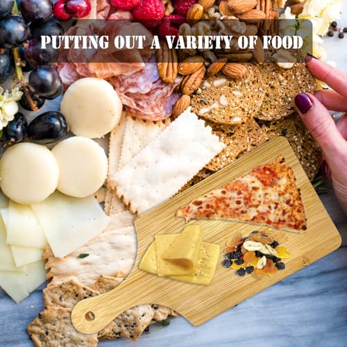 24 Pack Wooden Cheese Cutting Boards,Mini Charcuterie Board Set for Laser Engraving Blanks,Small Charcuterie Boards with Handle,Bulk Wood Cutting Board - view 5