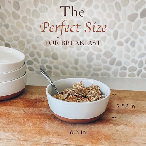 Set of 4 Porcelain Bowls, 25oz - Microwave, Dishwasher & Oven Safe for Soup, Cereal, etc. - view 2