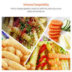 Crinkle Cut Knife set, 1 Fork Slicing Helper 3 Stainless Steel Crinkle Cutter, Fruit And Vegetable Wavy Chopper Knife, Potato Cutter Onion Cutter Fren - view 7
