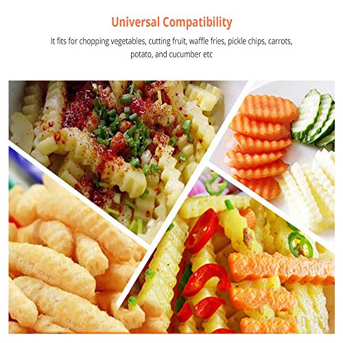 Crinkle Cut Knife set, 1 Fork Slicing Helper 3 Stainless Steel Crinkle Cutter, Fruit And Vegetable Wavy Chopper Knife, Potato Cutter Onion Cutter Fren - view 7