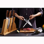 Honing Rod, Sharpening Steel with Larger Diameter for Kitchen Knife Daily Honing Maintenance, High Carbon Steel 8" Knife Sharpener Rod, Ergonomic Handle - view 2