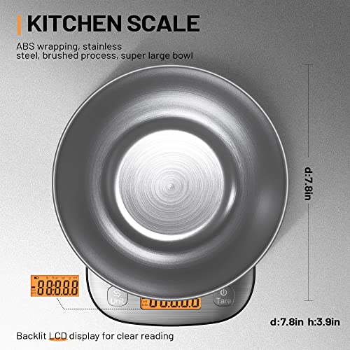 Food Kitchen Scale Digital Weight Grams and Oz 11lb/0.01oz - view 4