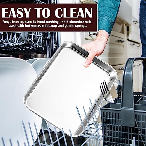 24 Pcs Metal Baking Sheet Pans for Oven, 10 x 8 x 1 Inch - view 5