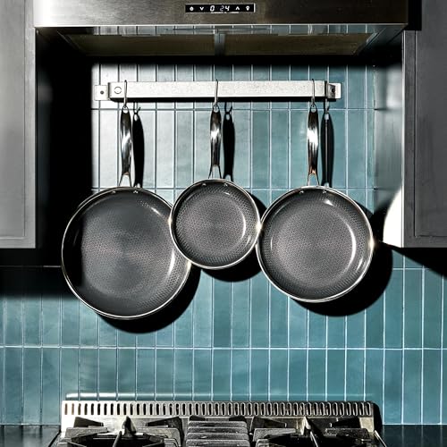 Hybrid Nonstick 14-Piece Cookware Set, 8", 10", and 12" Pans with Lids, 2, 3, and 8Qt Pots with Lids, and 2 Silicone Trivets, Stay-Cool Handles, Dishwasher and Oven-Safe, Induction Ready - view 2