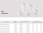 TIYA Food Containers - 16oz Bulk 240 Pack with Lids - Plastic Food Storage to-Go Containers - Reusable Microwavable Dishwasher Safe Cups - Airtight Leak Proof for Soups & Meal Prep