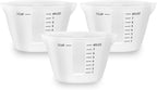 Gartful 250ml Resin Measuring Cups, 3PCS Large Silicone Resin Mixing & Pouring Cups, Reusable Easy Clean for Epoxy, Jewelry Casting Molds, Making Handmade Craft, 8 oz