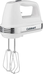 Cuisinart Power Advantage 5-Speed Hand Mixer, 220W-Motor Hand Blender Electric Mixer with 5 Speed Settings, Extra-Long Dishwasher-Safe Beaters, 60-Inch Swivel Cord, HM-50, White