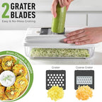 Vegetable Chopper Mandoline Slicer, Food, Cook's Tool, Veggie Chopper Onion Vegetable Cutter with Container, Dicer, Kitchen Gadgets & Essentials, White Sand/Grey - view 5