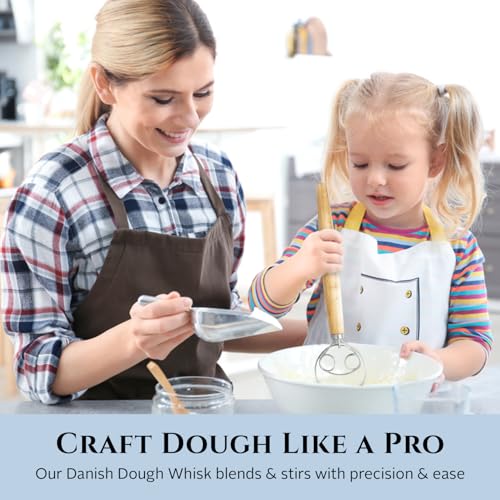 Versatile 13-Inch Danish Dough Whisk for Sourdough: Essential Sourdough Bread Baking Supplies, Bread Making Tools, and Baking Tools - Whisks for Cooking & Mixing Dough Effortlessly - view 4