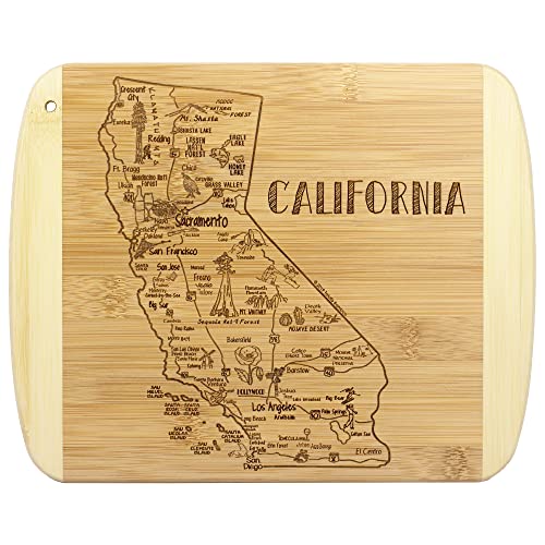 A Slice of Life California Engraved Map Cutting Board