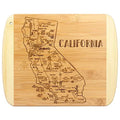 A Slice of Life California Engraved Map Cutting Board