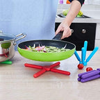 3/Pack Foldable Trivets Silicone, FENGCHEN Folding Trivets, Non-Slip Collapsible Cross Compact Design Expandable Silicone Pot Holder,Violet