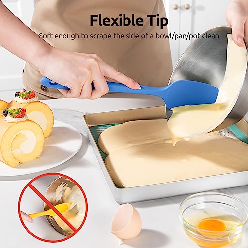 Silicone Spoon Spatula Set of 3, 600°F Heat Resistant, Multicolor - view 4