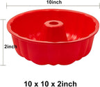 SOV silicone cake pan, silicone Cake Molds, Bakeware Non Stick 10 inch Pan for Jello,Gelatin,cake, Silicone Baking Molds for Cakes, Round Baking Pan (1 pack)