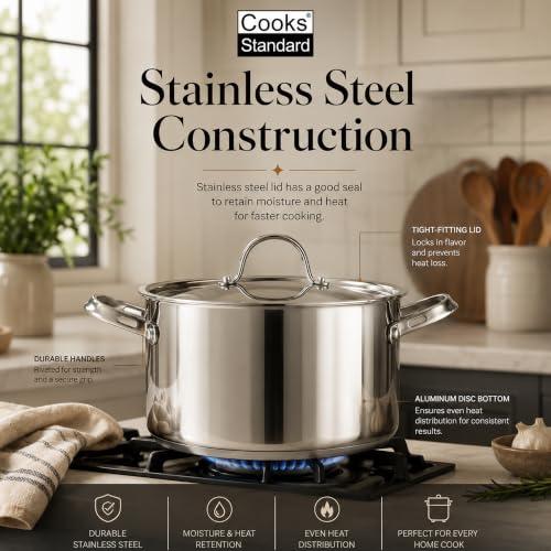 8 Quart Stainless Steel Stock Pot - Induction Compatible - view 2
