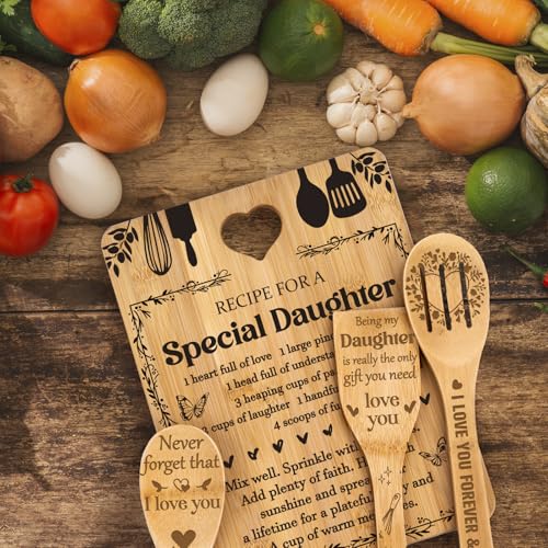 Gifts for Daughter - "Recipe for a Special Daughter" 4PCS Cutting Board Set - view 7