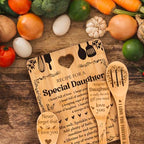 Gifts for Daughter - "Recipe for a Special Daughter" 4PCS Cutting Board Set - view 7