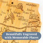 Destination Illinois State Shaped Cutting Board - view 3