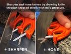 The Edgemaker Knife Sharpener Pro 331- Perfect for Sharpening & Honing any Blade, Durable, Safe & Easy to Use- Orange - view 3