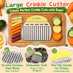 Large Crinkle Cutter, Stainless Steel Vegetable Wavy Chopper - view 6