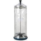 ForPro Multi-Cide Tall Glass Jar, for All Hairstyling Tools Including Brushes, Combs & Shears, 37 oz