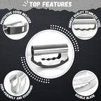 Nish Salad Choppers Mezzaluna Choppers with Protective Cover Mincing Knives Vegetable Knife Mezzaluna Mincer Double Blade Stainless Steel for Home Kitchen & Restaurant - view 3