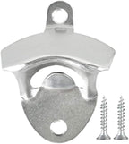 20 Pack Bottle Opener Wall Mounted, Vintage Beer Bottle Opener with Screws for Bars KTV Hotels Homes, (Silver)