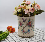 Utensil Crocks Extra Large Kitchen Utensil Holder for Countertop Ceramic Cooking Utensils Butterfly Ice Crack - view 4