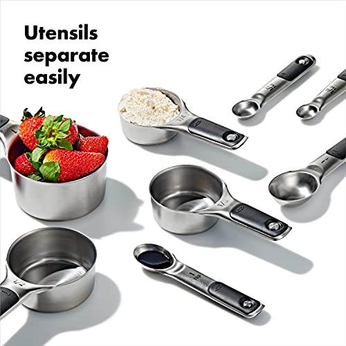 Good Grips 8 Piece Stainless Steel Measuring Cups and Spoons Set & Good Grips Contoured Mess-Free Pepper Grinder - view 4