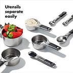 Good Grips 8 Piece Stainless Steel Measuring Cups and Spoons Set & Good Grips Contoured Mess-Free Pepper Grinder - view 4