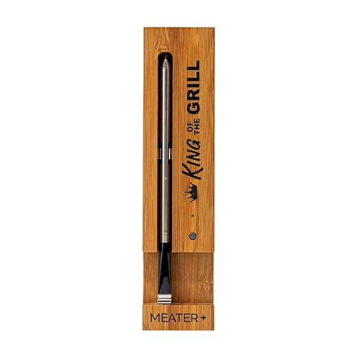 MEATER Plus: Smart Bluetooth Wireless Meat Thermomter Digital | Limited Edition King of The Grill Engraved | Brown Sugar Color | Perfect for Steak, Chicken, Turkey, & More | Delicous Recipes in App
