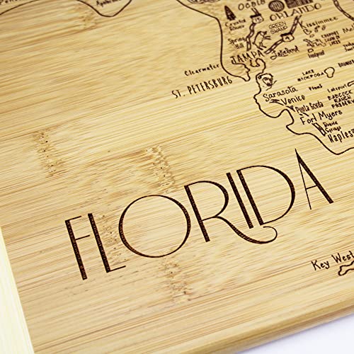 A Slice of Life Florida Engraved Map Cutting Board - view 3
