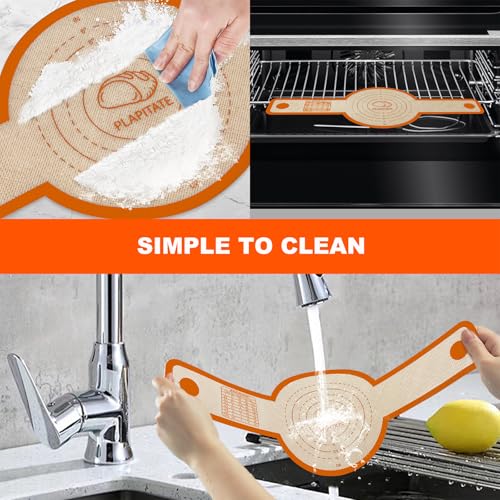 Silicone Bread Sling for Dutch Oven Liner, Non Stick 2 PCS, Easy Clean Reusable Silicone Baking Mat with Long Handles, Easy to Transfer Sourdough Bread, Orange - view 5
