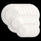 Villeroy & Boch Manoir 18-Piece Dinnerware Set, Plates & Bowls, Premium Porcelain, Made in Germany, Dishwasher & Microwave Safe, Rich, Creamy White