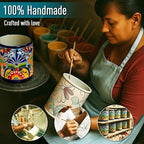 Utensil Holder For Counter Extra Large Utensil Holder, Mexican Talavera Pottery Kitchen Decor, Drawer Organizer, Spoon Holder, Ceramic Mexico Decor for Home Spatula Holder, Mexican Vase, Spoon Rest - view 2