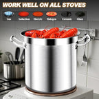 Stock Pot - 50QT Large Soup Pot with Lid - Heavy Duty Induction Tri-Ply Bottom Commercial Grade Stockpot for Boiling Cooking Soup Stew Pasta Cooking Pots, Deep Cookware - view 5