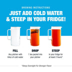 Tiesta Tea - Pineapple Sangria Cold Brew, Loose Leaf, Premium Low Caffeinated Iced Blend, 10 Packets, Brews One 64oz Pitcher