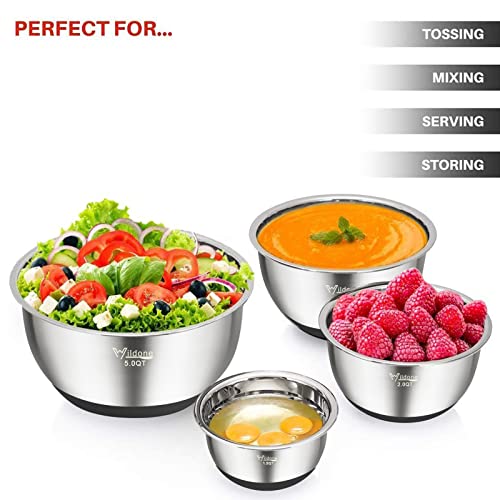 Mixing Bowls with Lids Set, Stainless Steel Mixing Bowls Set of 5 - view 5
