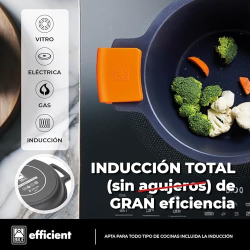 Braisogona EFFICIENT - Tall stew Pot with Glass lid and Silicon Handles, 28 cm - view 4