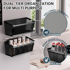 2Pcs Magnetic Spice Rack for Refrigerator, Black Magnetic Shelves - view 3