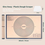 Thick Silicone Pastry Mat Baking Dough Rolling Extra Large 24" x 36" - view 2
