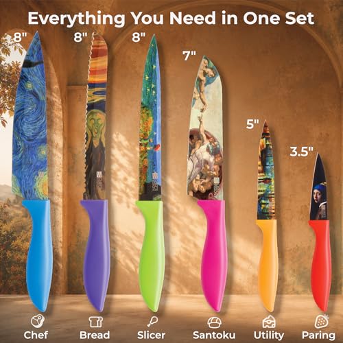 Masterpiece Knife Set, 6-Piece Stainless Steel Kitchen Knives - view 2