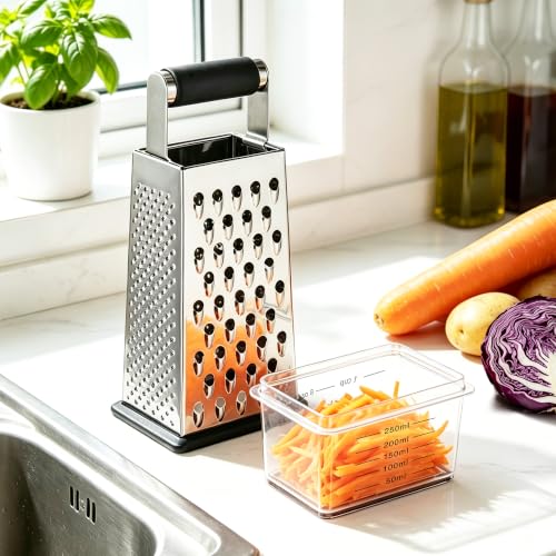 Cheese Grater with Container Stainless Steel Black - view 5