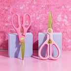 All Purpose Kitchen Shears, Premium Stainless Steel Blades with Ergonomic Soft Grip Handles, 2-Piece Set, Pink - view 5