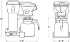 Technivorm Moccamaster 79212 KBTS Coffee Brewer, 32 oz, Polished Silver