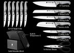 Knife Set, 15 Piece Kitchen Knife Set with Block and Sharpener - view 3
