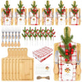 6 Set Christmas Wooden Cutting Board Kit, Kitchen Gift Set