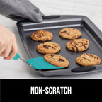 GORILLA GRIP Patented BPA-Free Non-Scratch Spatula, Heat Resistant Flexible Silicone Head for Nonstick Cooking Pans, Soft Rubber Handle, Kitchen Spatulas for Flipping Eggs, Pancakes, 11.6 in Turquoise